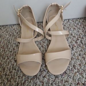 Dream Paris Nude Wedges Size 9.5
